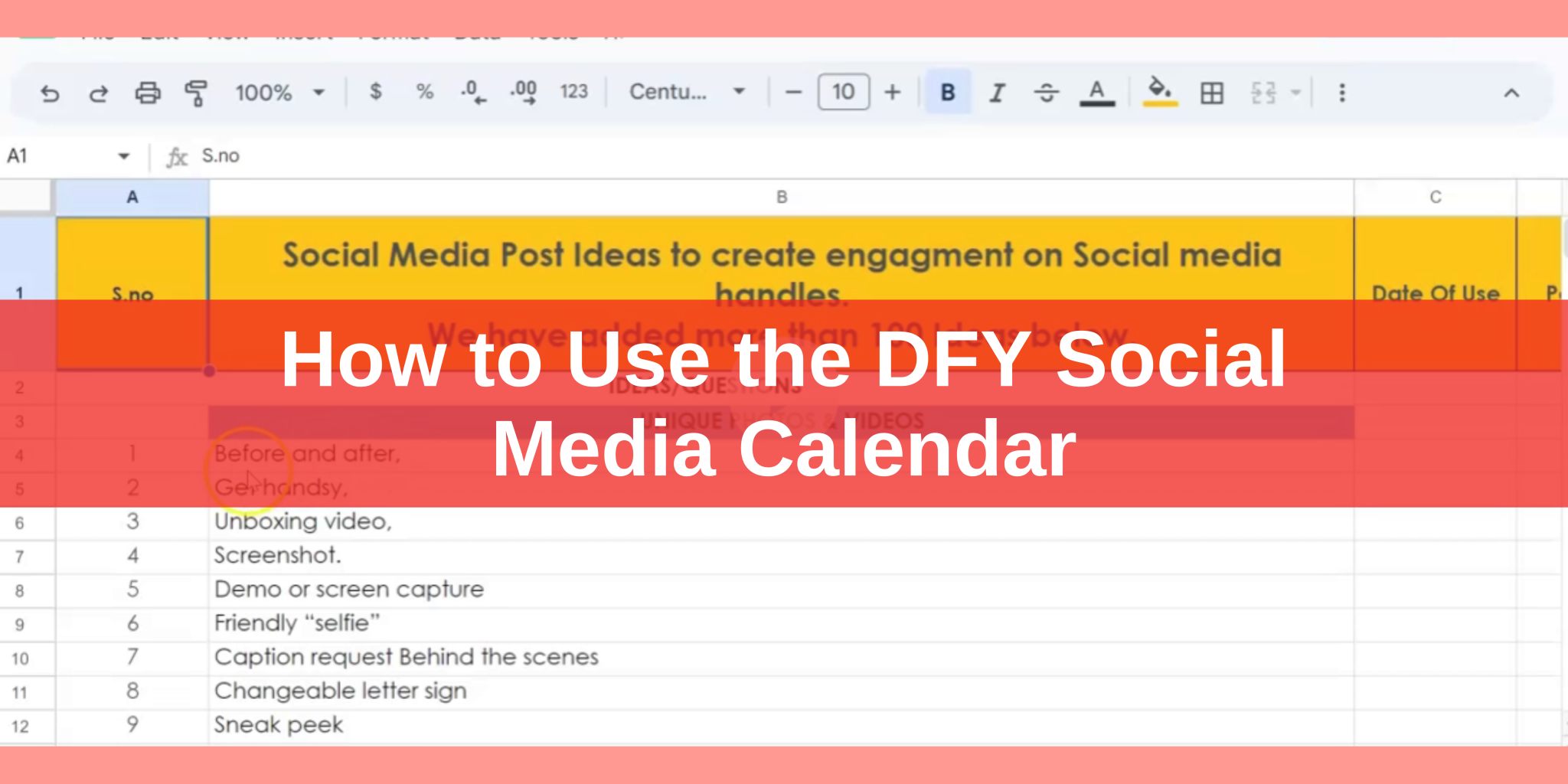How to Use the DFY Social Media Calendar