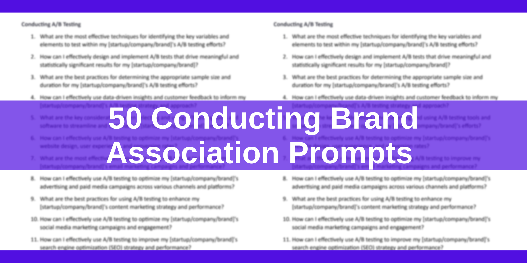 50 Conducting Brand Association Prompts Template