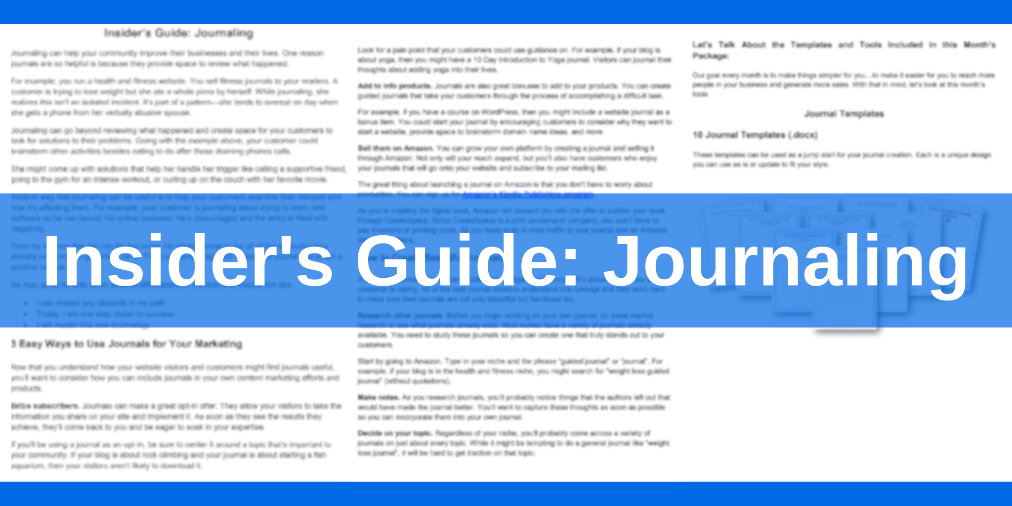 Insider's Guide_ Journaling