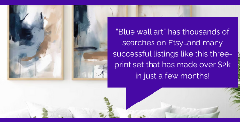 Blue wall art