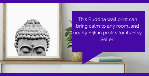 Buddha wall print