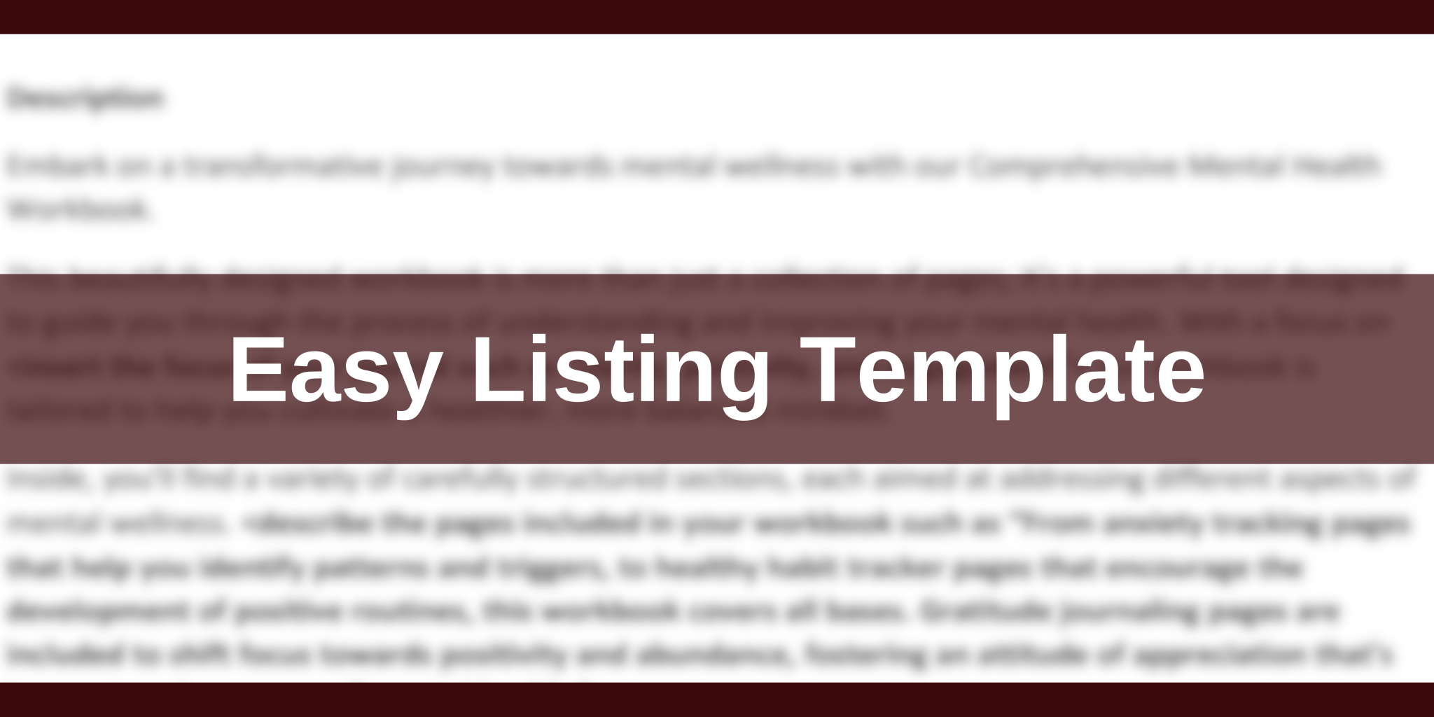 Easy Listing Template