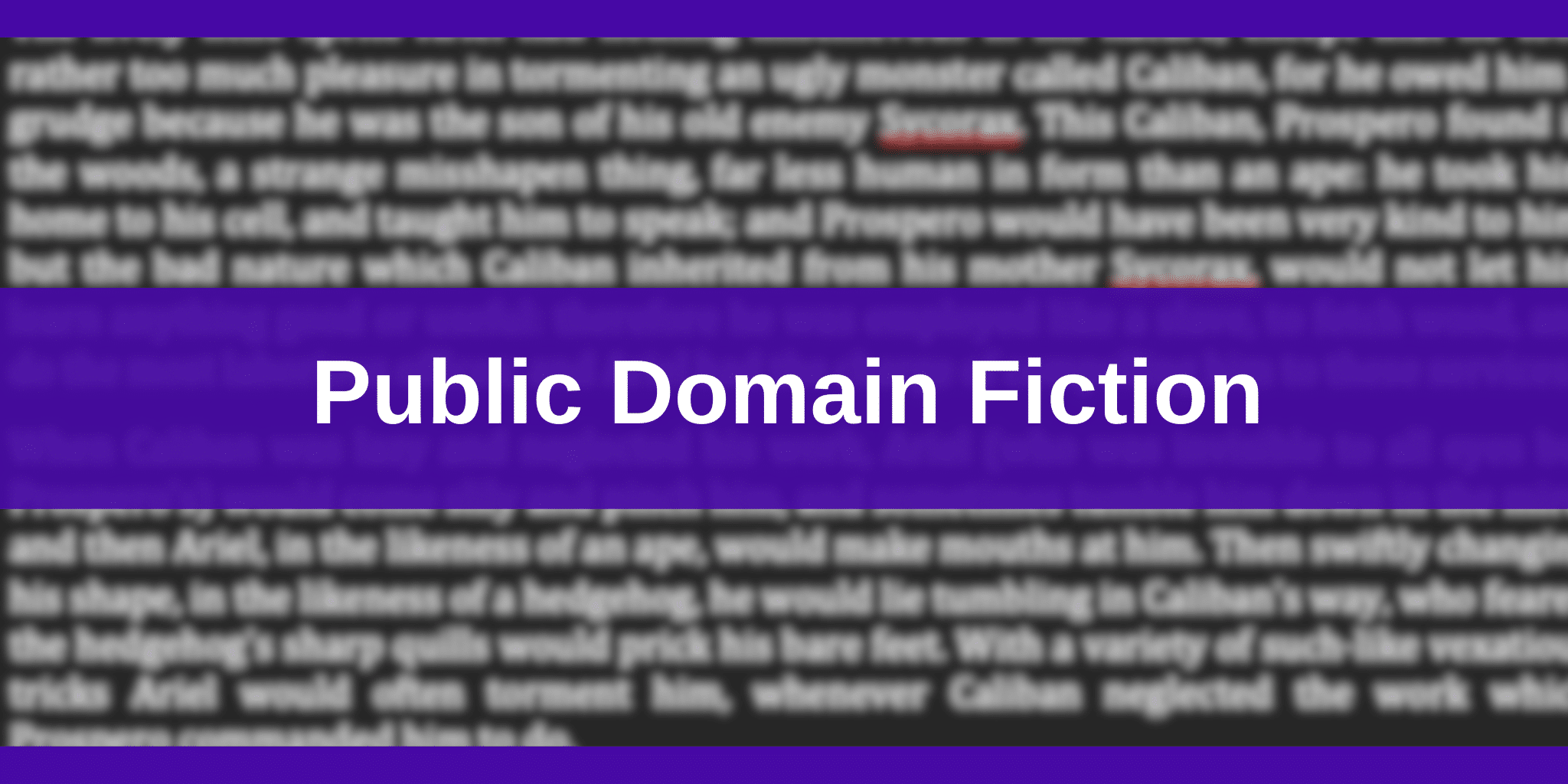 Public Domain Fiction