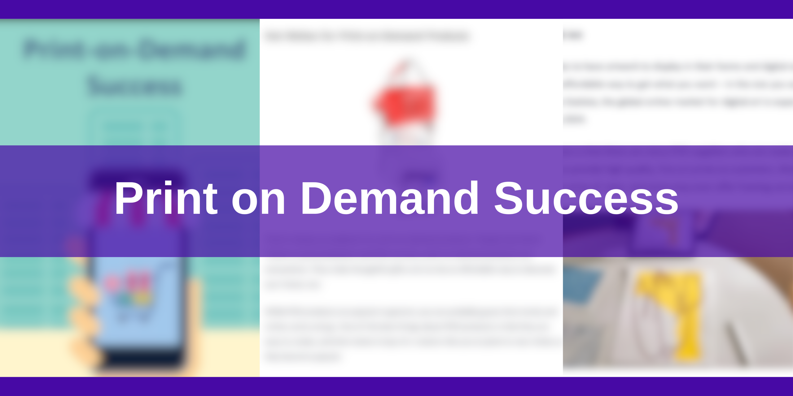Print on Demand Success Purple, Violet, Font, Magenta, Rectangle, Material property, Screenshot, Brand, Electric blue, Logo