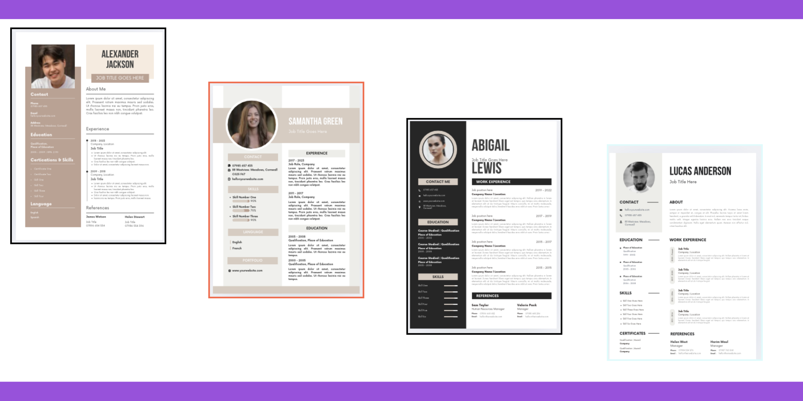 Resume Templates 1