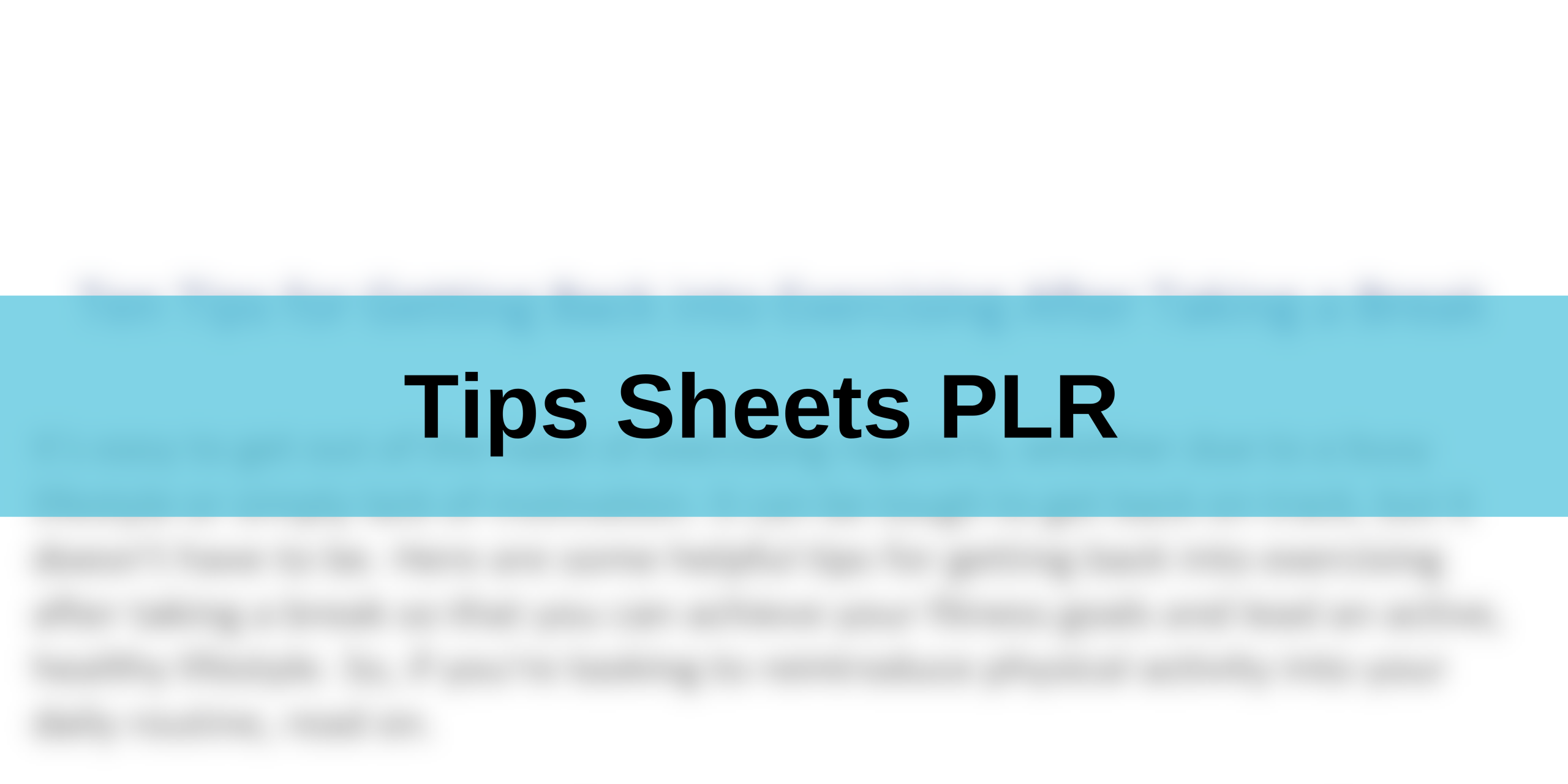 Tips Sheets