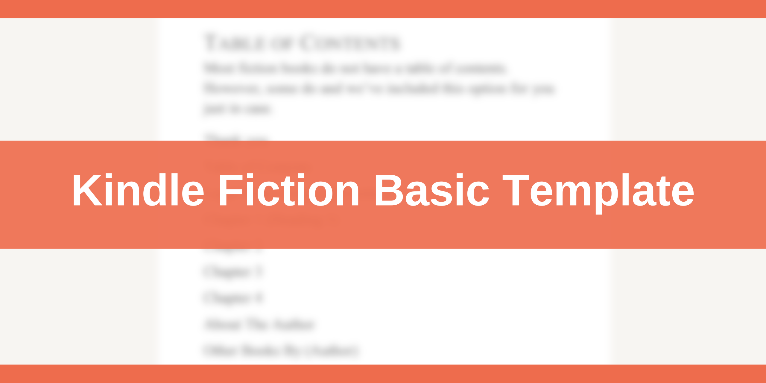 Kindle Fiction Basic Template