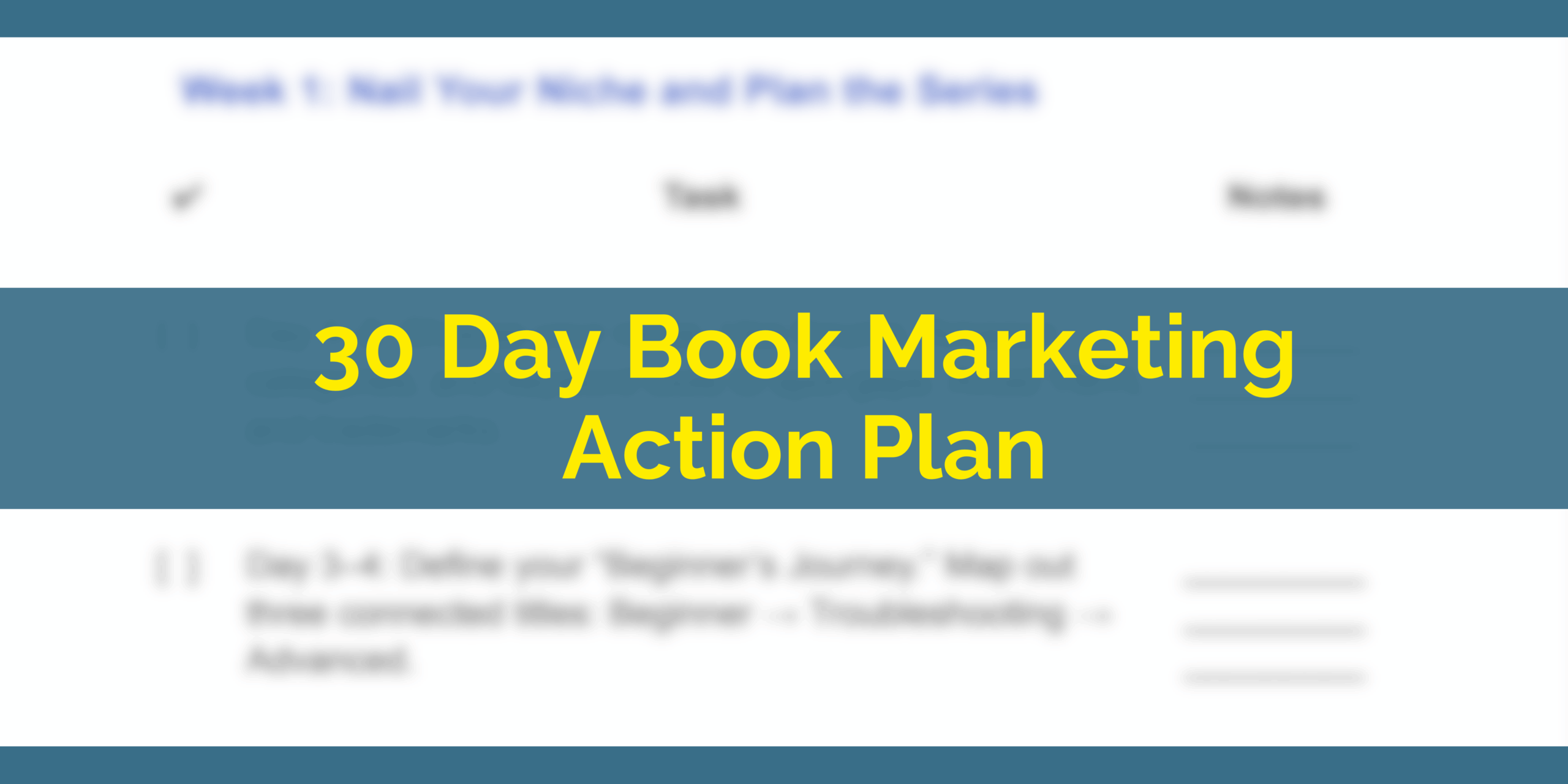 30 Day Book Marketing Action Plan