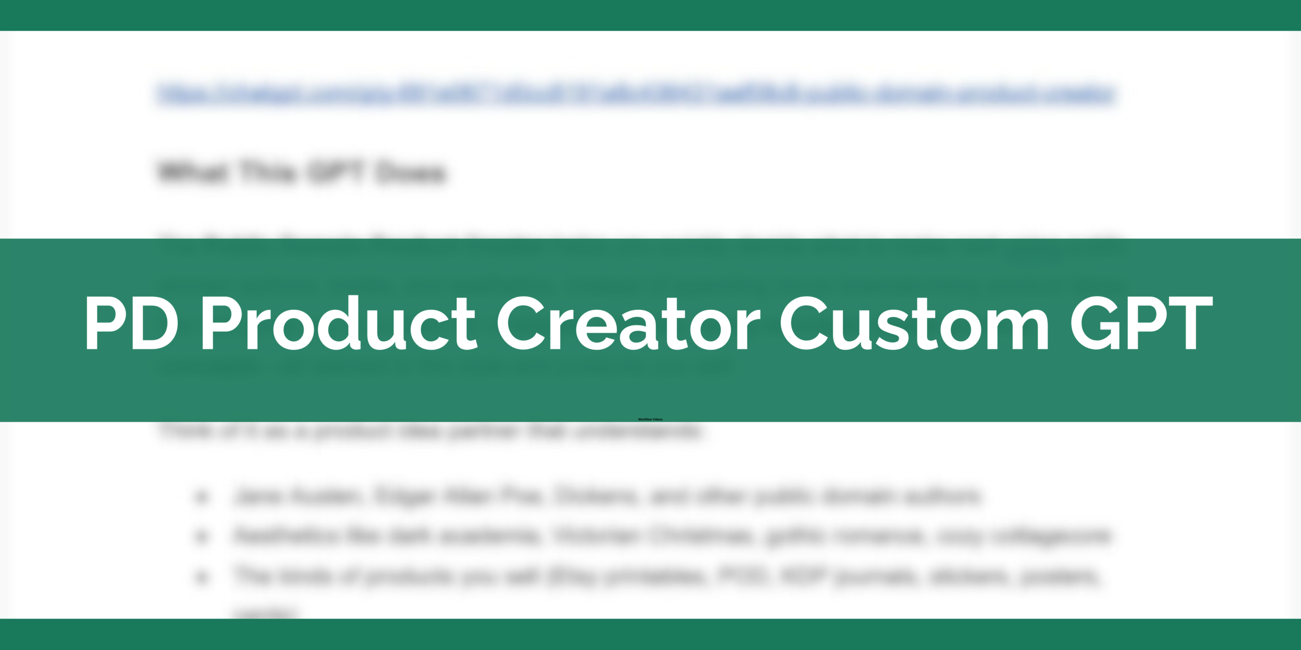 PD Product Creator Custom GPT