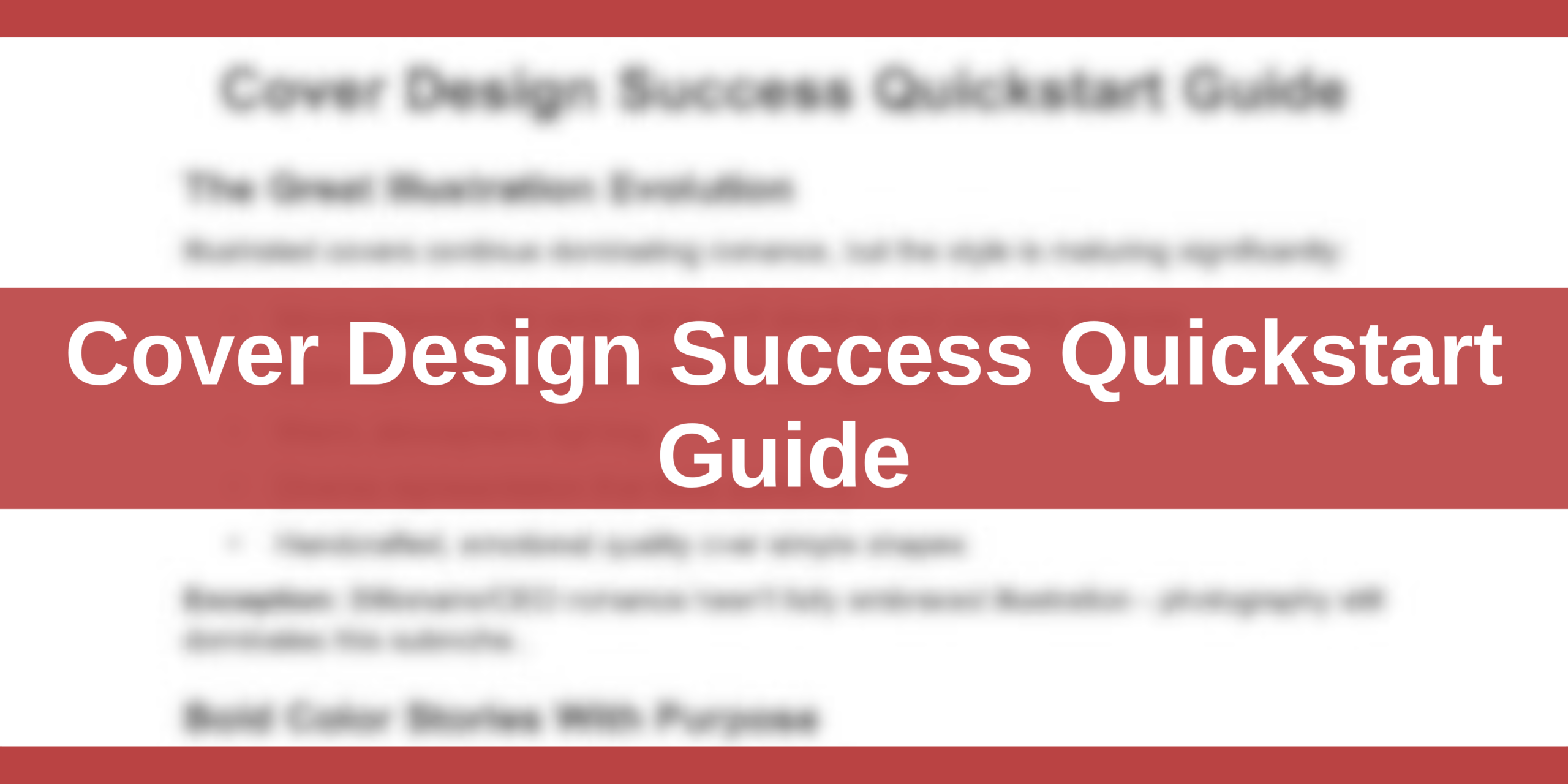 Cover Design Success Quickstart Guide