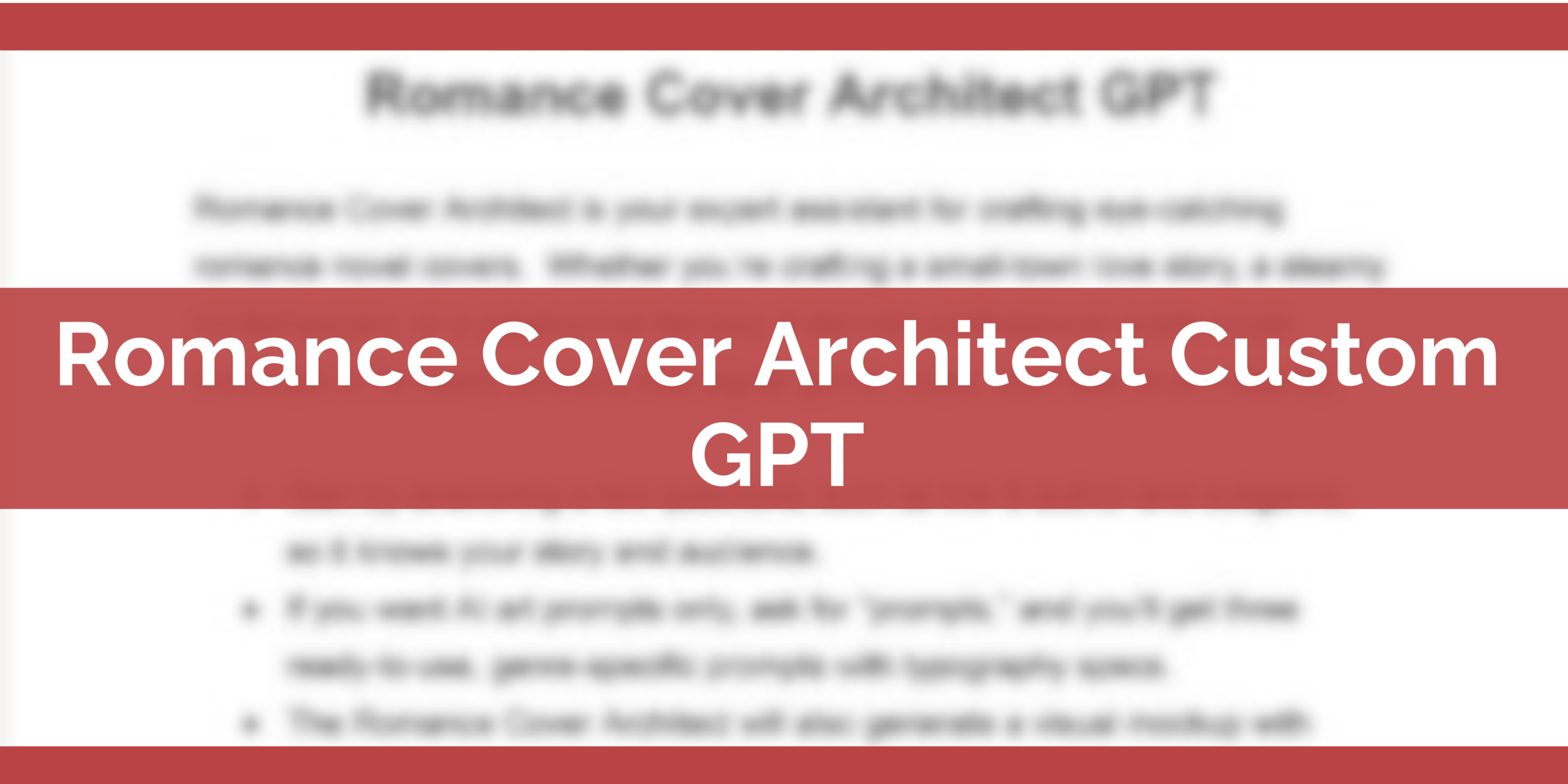 Romance Cover Architect Custom GPT