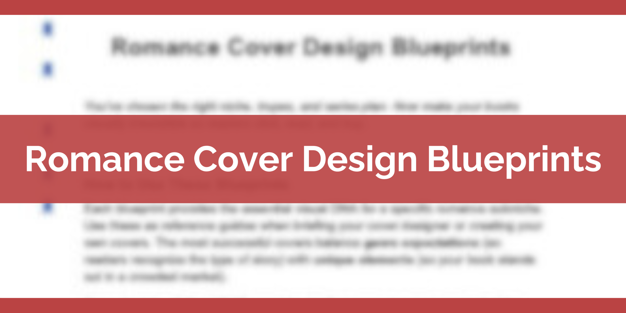 Romance Cover Design Blueprints