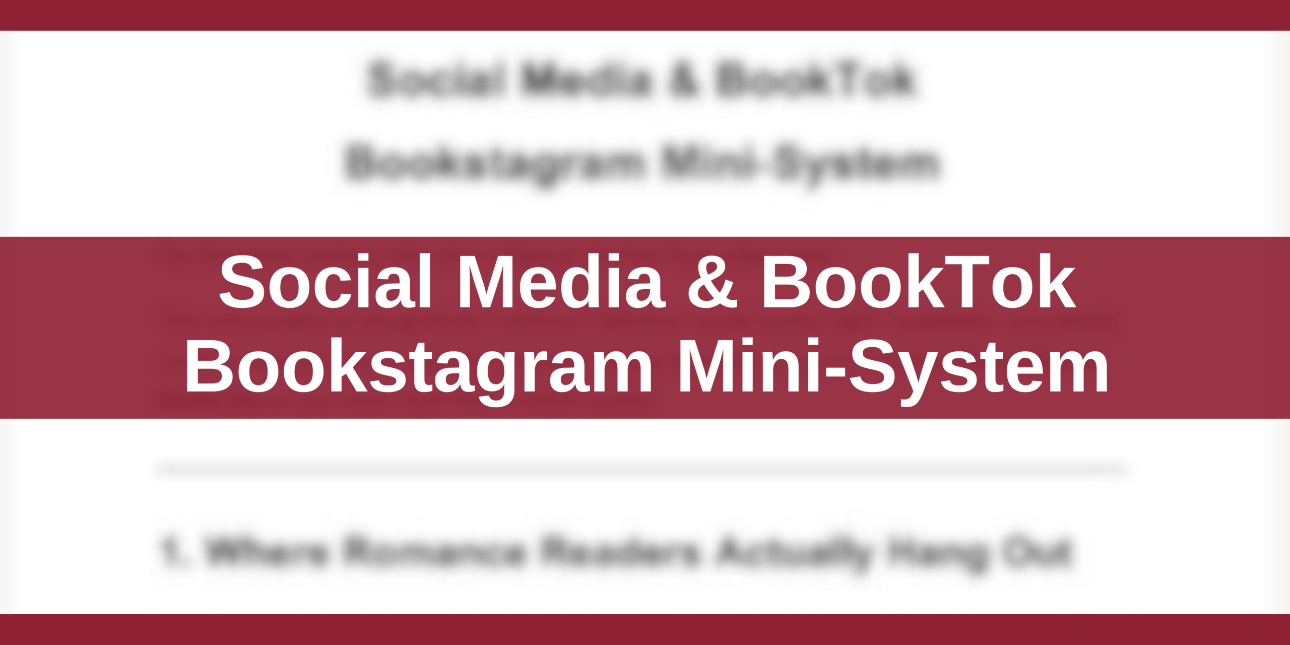 Social Media & BookTok Bookstagram Mini-System